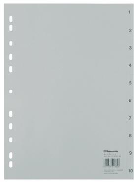 Soennecken Register 1519 DIN A4 1-10 volle Höhe PP grau
