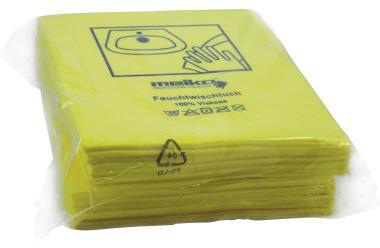 Wischtuch Piktogramm BAD 35x40cm gelb 10 St./Pack.