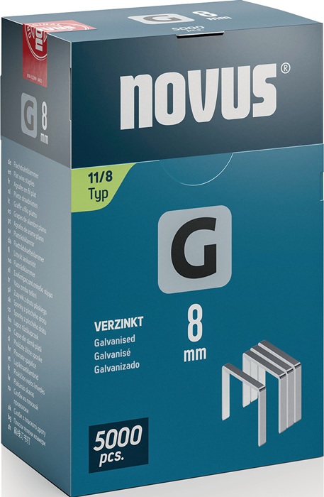 Flachdrahtklammer G Typ 11 B10,6xL8mm Draht-B.1,25mm 5000 St.NOVUS