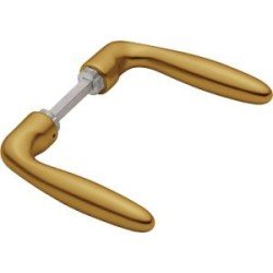 Türdrückerpaar Verona 1510 Alu.F4 o.Rosetten 4-KT.8mm HOPPE