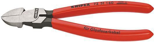 Seitenschneider f.Lichtwellenleiter L.160mm m.Ku.-Überzug KNIPEX