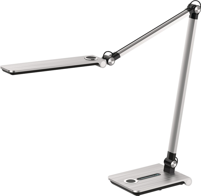 Schreibtischleuchte Wave silber geb.H.max.760mm Standfuß m.LED HANSA