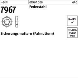 Sicherungsmutter DIN 7967 M27 Federstahl 100 Stück