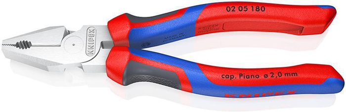 Kraftkombizange L.180mm verchr.Comfort-Griff KNIPEX