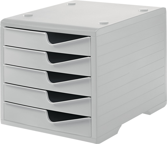Ablagebox 5 Schubl.grau/grau Polystyrol H255xB270xT340mm STYRO