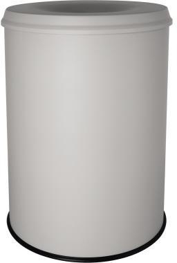 helit Papierkorb H2515482 15l rund Metall lichtgrau