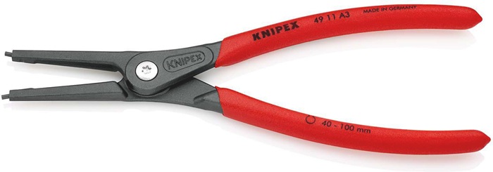 Präzisionssicherungsringzange A 3 f.Wellen D.40-100mm L.225mm KNIPEX
