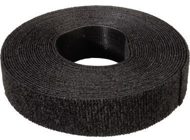 Klettband 5m unperf. sw