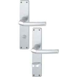 Langschildgarnitur Birm.1117/202SP Alu.F1 SK/OL 78mm DIN L/R HOPPE