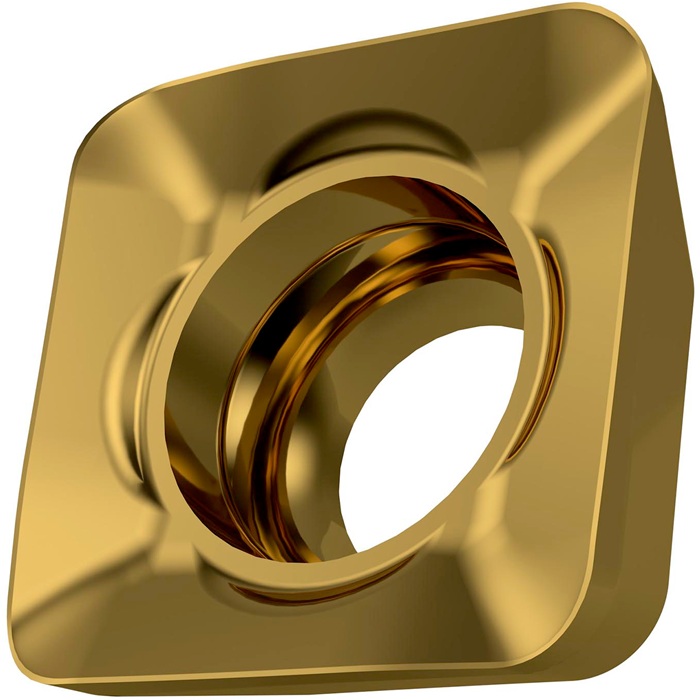 Fräswendeschneidplatte ISO SOMT 050204SR-M:M8330 D.2,5mm PVD beschichtet Gold