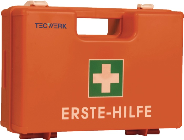 Erste Hilfe Koffer BAUBRANCHE B260xH170xT110ca.mm orange TECWERK