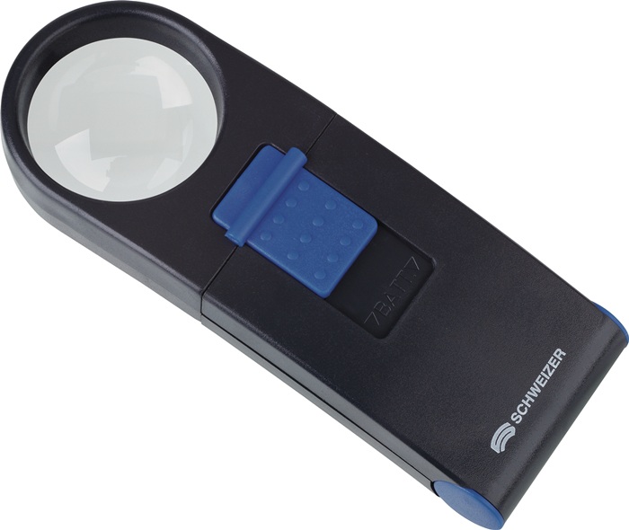 Handleuchtlupe Basic-Line Vergr.8x LED Linsen-D.35mm SCHWEIZER