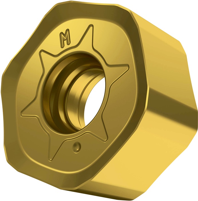 Fräswendeschneidplatte ISO HNGX 0604ANSN-M:M8330 D.3,7mm PVD beschichtet Gold