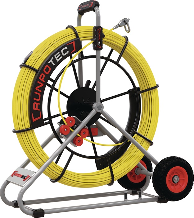 Glasfaserstab Band-L.100m Biege-R.620mm Kabel-D.9mm RUNPOTEC