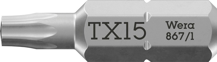 Bit 867/1 1/4 Zoll T 15 L.25mm WERA