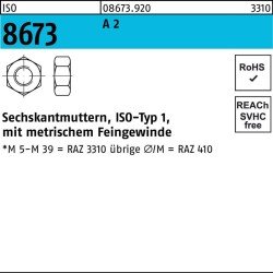Sechskantmutter ISO 8673 M14x 1,5 A 2 25 Stück