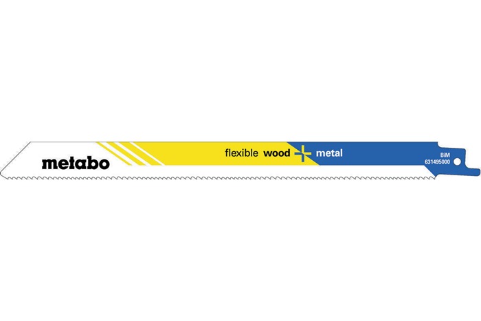 Säbelsägeblätter flexible L.225mm Dicke 0,9mm Zahnteilung1,8-2,6mm BiMetall