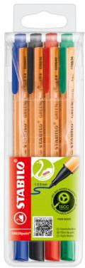 STABILO Feinschreiber GREENpoint 6088/4 0,8mm sortiert 4 St./Pack.