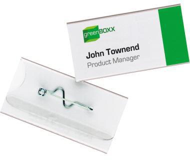 DURABLE Namensschild 800619 60x30mm Kunststoff tr 100 St./Pack.