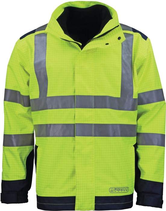 Wetter-,Flamm- u.Warnschutzjacke Gr.XL gelb/blau ASATEX