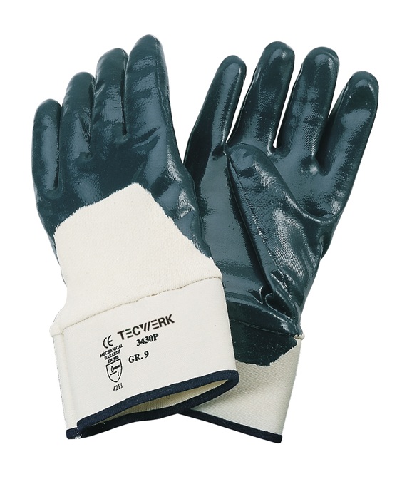Handschuhe Neckar Gr.10 blau Nitrilteilbeschichtung EN 388 PSA II TECWERK