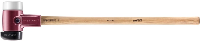 Vorschlaghammer SIMPLEX Kopf-D.100mm L.1000mm Hickory Gummi m.Standfuß/Superpl.