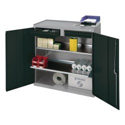 Werkzeug-/Beistellschrank H1000xB1000xT500mm 2Schubl.2Bd.lichtgrau/anthrazitgrau