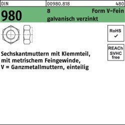 Sechskantmutter DIN 980 Klemmteil VM 24x 1,5 8 galv.verz. 25 Stück