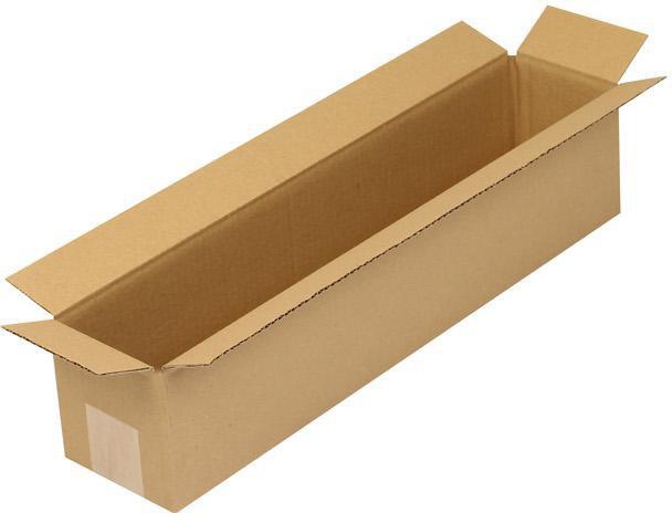 Faltkarton 1-wellig Maße 500x100x100mm Qualität 1.20 B braun TRANSPAK