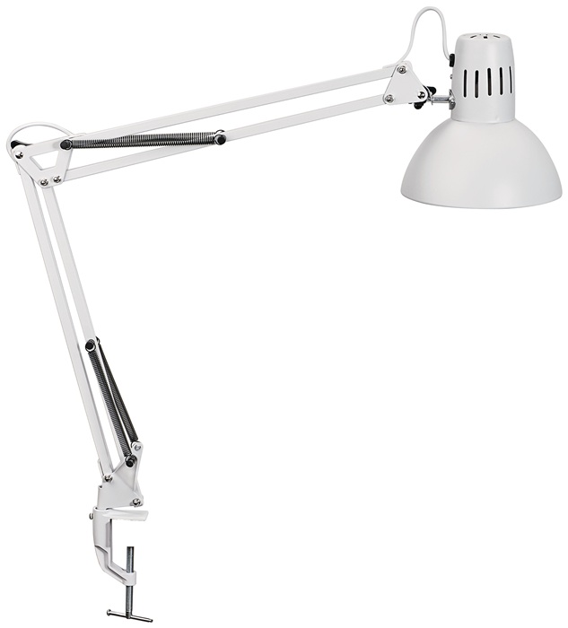 Schreibtischleuchte Metall weiß H.44cm Klemmfuß LED MAUL