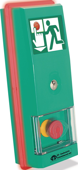 Steuerterminal m.Netzteil,m.ZuKo,Aufputz,m.Display Überwachung v.Türen Ku.grün