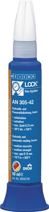 Hydraulik-/Pneumatikdichtung WEICONLOCK AN 305-42 mf.mv.braun 50 ml Pen