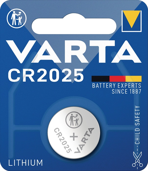 Knopfzelle Electronics 3 V 157 mAh CR2025 20x2,5mm VARTA