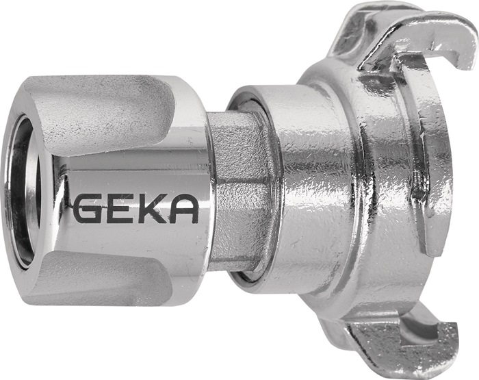 Übergangsstück GEKA plus MS verchr.Klaue u.Steckbuchse GEKA