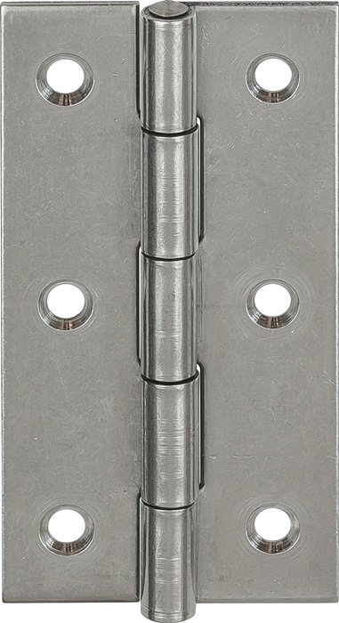 Scharnier H.40mm B.26mm S.0,9mm VA gerollt,schmal VORMANN