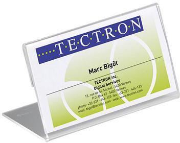 DURABLE Tischnamensschild 805519 100x52mm Acryl tr 10 St./Pack.