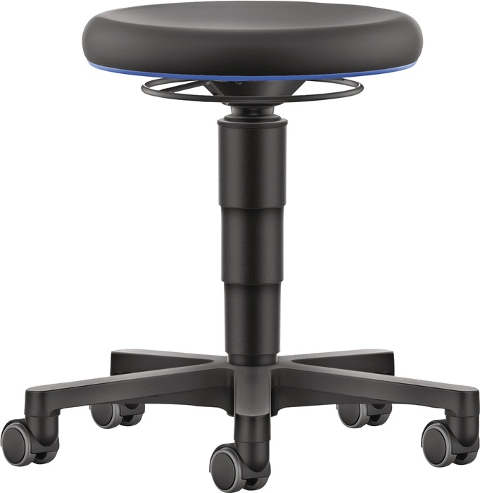 Drehhocker Rl.Kunstleder schwarz Sitz-H.450-650mm BIMOS