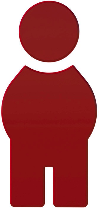 Symbol Mann 801.91.010 PA Farb-Nr.33 B.71,5mm H.150mm S.3mm HEWI
