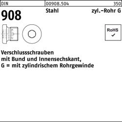 Verschlußschraube DIN 908 Bund/Innen-6kt G 3/8 A Stahl 50 Stück