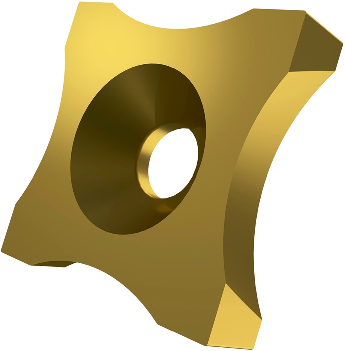 Scarfing-Schneideinsatz ISO SPUB 19-R15:6640 Radius 15mm MT-CVD beschicht. Gold
