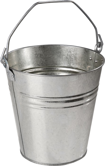 Eimer 12,5l Stahlblech,verz.silber D.300mm H.300mm