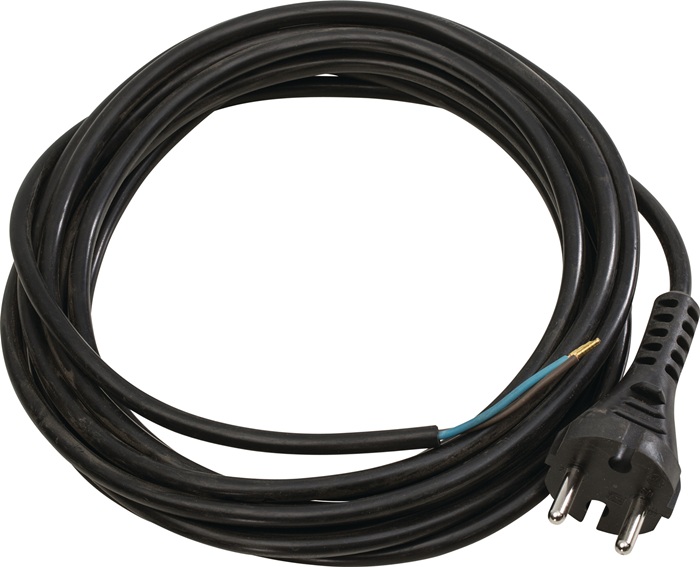 Anschlussleitung H05RN-F 2x1,0mm² 5m Schutzkon.st.schwarz WEINGÄRTNER
