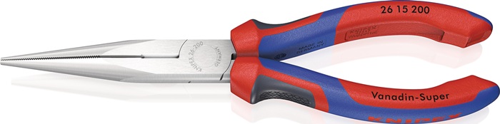 Flachrundzange L.200mm verchr.ger.Comfort-Griff KNIPEX