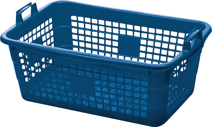 Korb L800xB535xH300mm 85 lPE blau LOCKWEILER