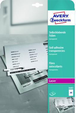 Avery Zweckform Folie 3482 DIN A4 sk 25 St./Pack.