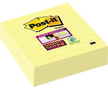 Haftnotiz Post-it Super Sticky 675-3SCY 101x101mm lin. ge 3 St.