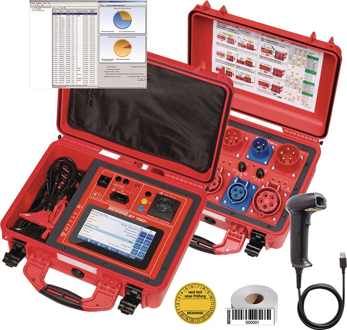 Gerätetester-Set ST 760+ SET,MA 4 ST 760+ Set:MA4,Software,Zub.L475xB555xH685mm