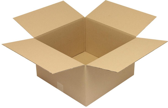 Faltkarton 1-wellig Maße 400x400x240mm Qualität 1.20 B braun TRANSPAK