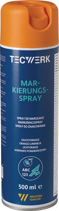 Markierungsspray leuchtorange 500ml Spraydose TECWERK
