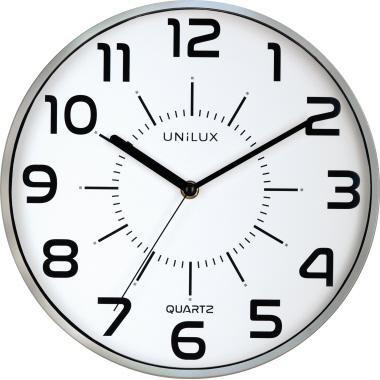 UNILUX Wanduhr POP GREY 400094283 +Batterien metallgrau